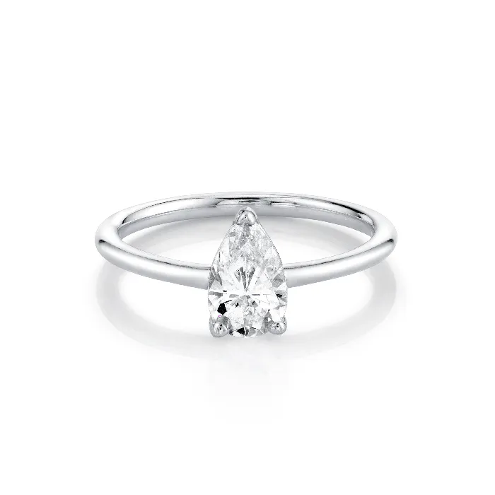 Marrow Fine The Lola Pear Solitaire Engagement Ring Rings