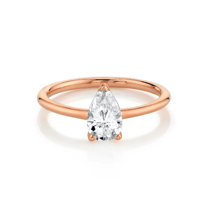 Marrow Fine The Lola Pear Solitaire Engagement Ring Rings