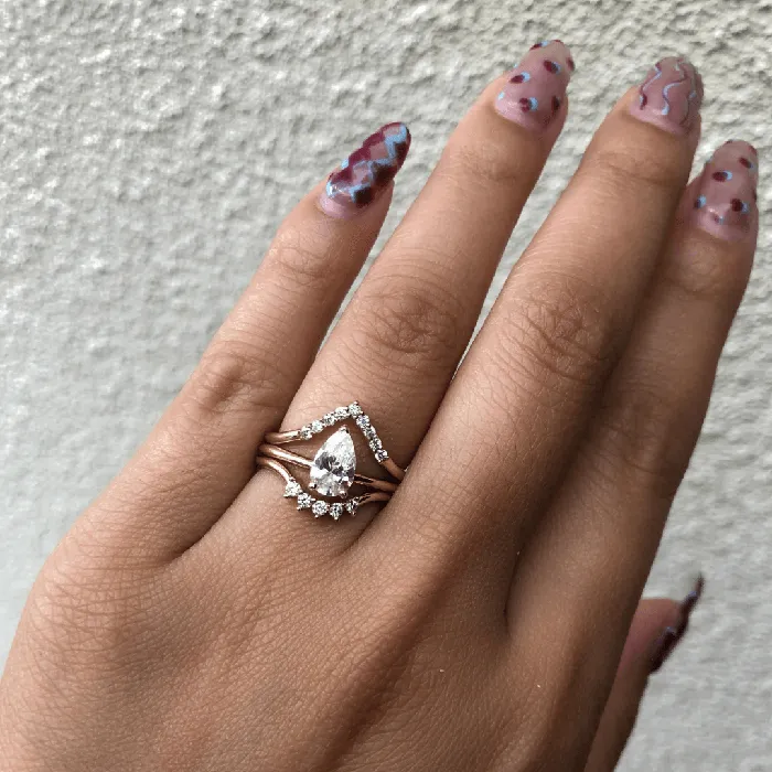 Marrow Fine The Lola Pear Solitaire Engagement Ring Rings