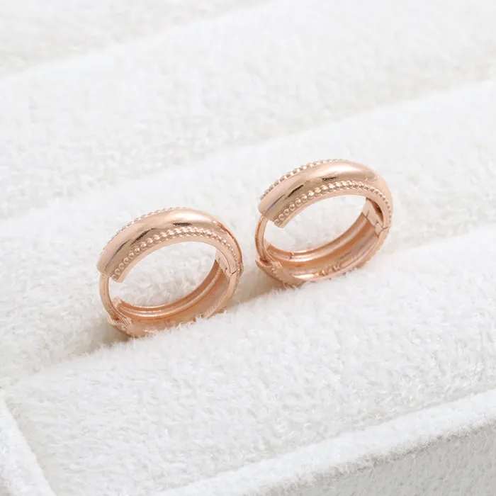 Milgrain Edge Small Huggie Earrings Small from J Shop Earrings