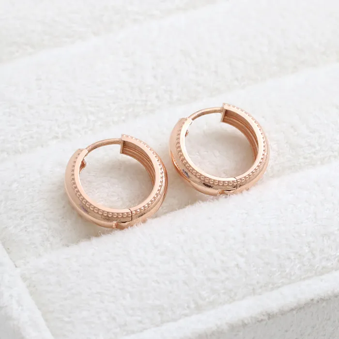 Milgrain Edge Small Huggie Earrings Small from J Shop Earrings