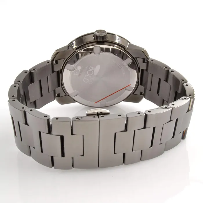 Movado Bracelets Movado Mens Bracelet Watch Bold Gunmetal Dial Gunmetal Steel 3600259