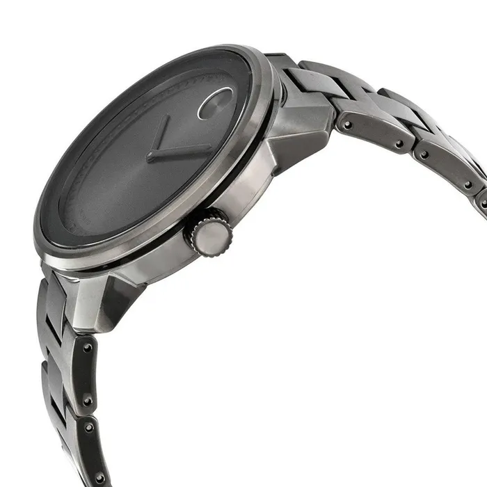Movado Bracelets Movado Mens Bracelet Watch Bold Gunmetal Dial Gunmetal Steel 3600259