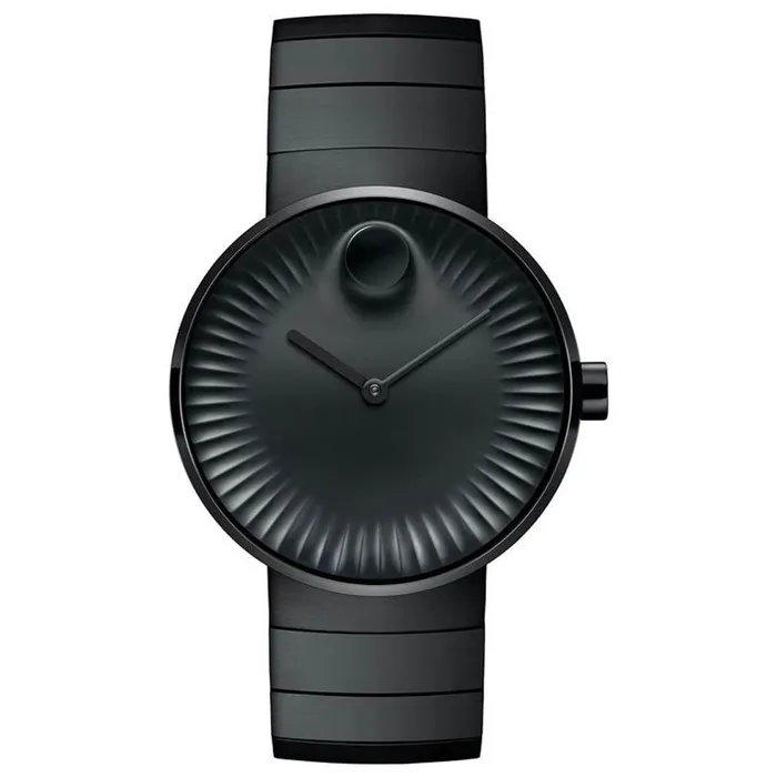 Movado Mens Quartz Watch Edge Black Dial Bracelet 3680007 Movado Bracelets