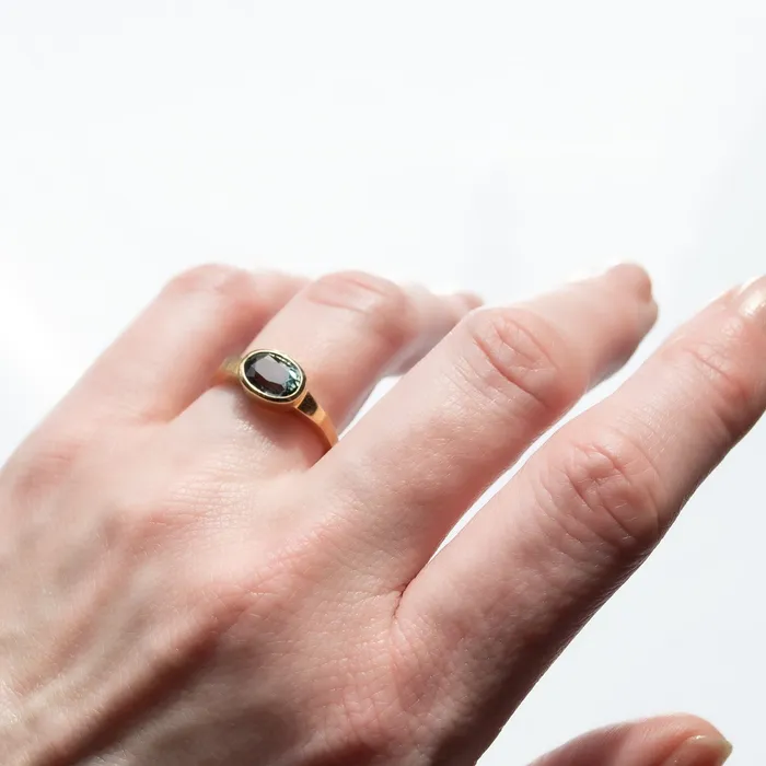 Mystic Teal Sapphire Ring Lauren Wolf Jewelry Rings