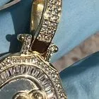 Necklaces Bling Cartel 14k Gold Plated over 925 Sterling Silver St Saint Christopher San Cristobal Medal CZ Medallion Pendant Necklaces Bling Cartel 14k Gold Plated over 925 Sterling Silver St Saint Christopher San Cristobal Medal CZ Medallion Pendant