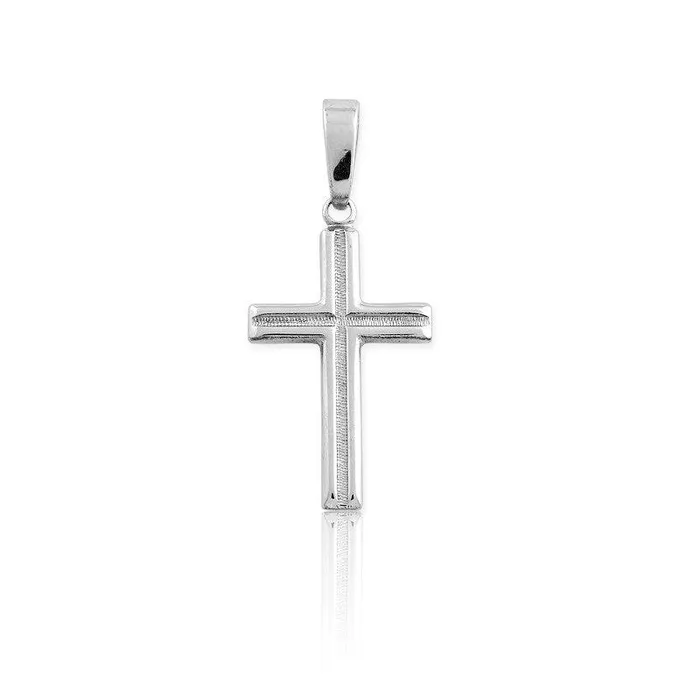 Necklaces Classic Sterling Silver Small DiamondCut Cross Pendant