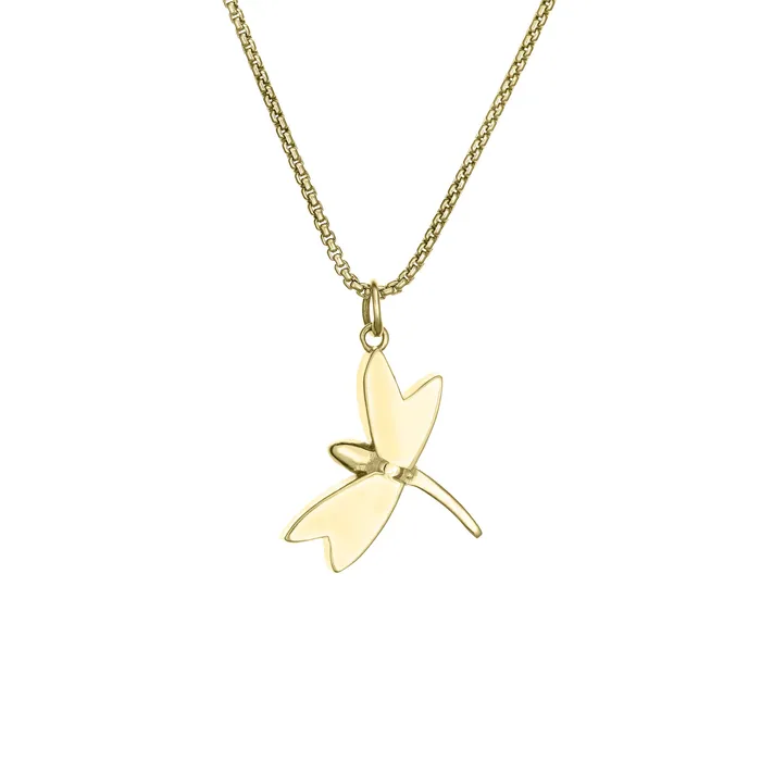 Necklaces closebymejewelry Dragonfly Cremation Necklace in 14K Yellow Gold