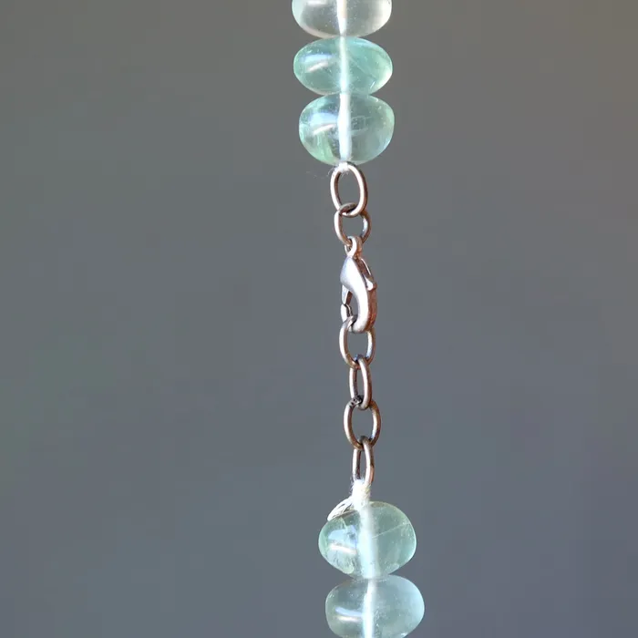 Necklaces Fluorite Necklace Big Candy Aura Rainbow Crystal Satin Crystals