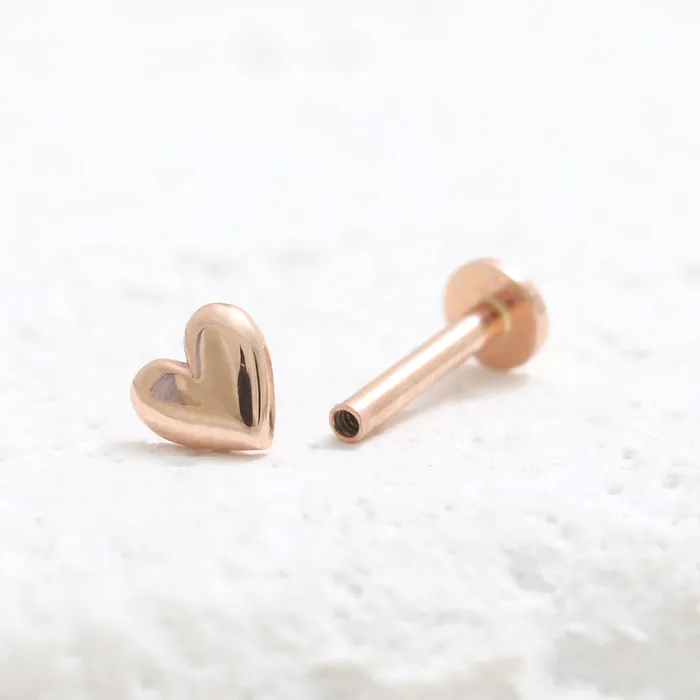 Necklaces from J Shop Tiny Heart Internally Labret