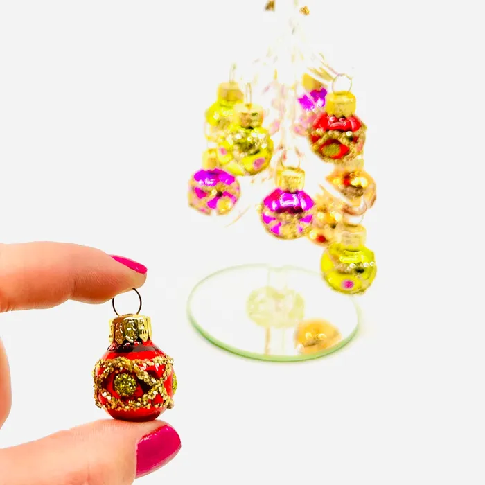 Necklaces Glass Red Purple Gold Christmas Tree Gift Essentials