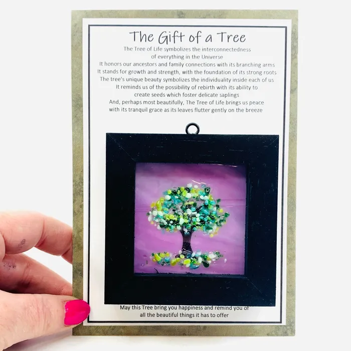 Necklaces Glimmer Glass Gifts Fused Glass Tree of Life Shadow Box 119