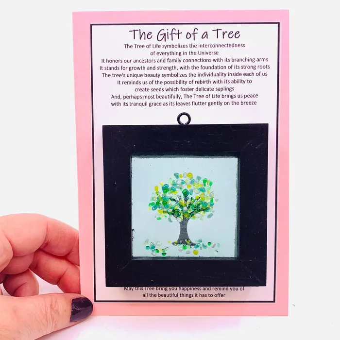 Necklaces Glimmer Glass Gifts Fused Glass Tree of Life Shadow Box 210