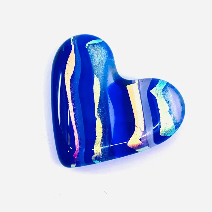 Necklaces Jean Fused Glass Birthstone Pocket Heart Sapphire