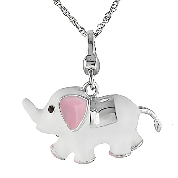 Necklaces LOS421 Silver 925 Sterling Silver Chain Pendant with Top Grade Crystal in Siam Alamode