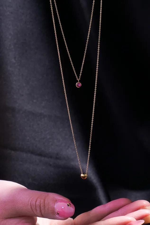 Necklaces READYMADE Lonely Puffy Heart Necklace