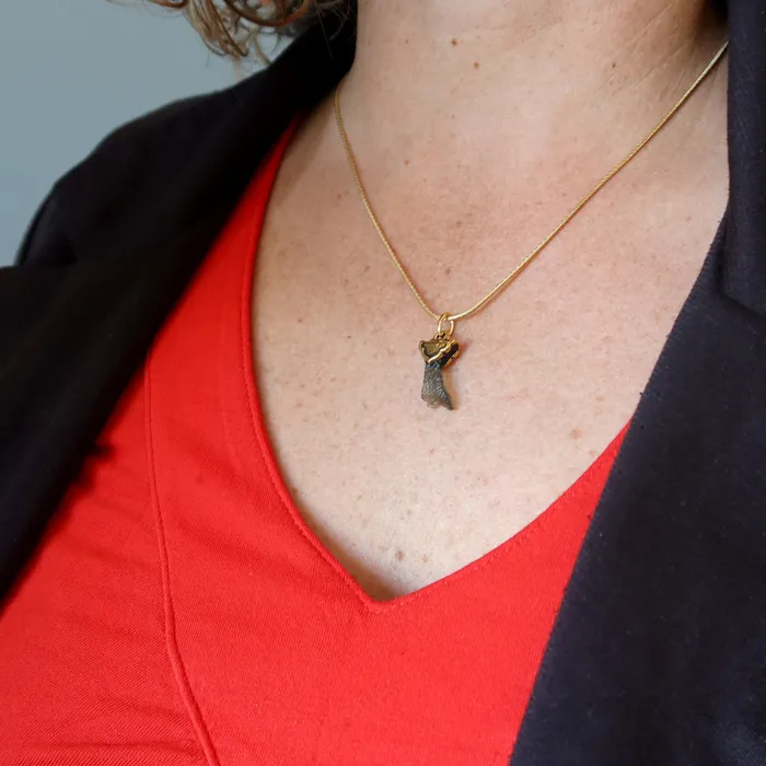 Necklaces Satin Crystals Moldavite Necklace God and Goddess Gemstone Gilded Gold