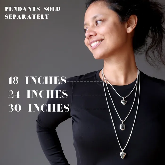 Necklaces Satin Crystals Sterling Silver Chain Necklace Deluxe Thick No Joke