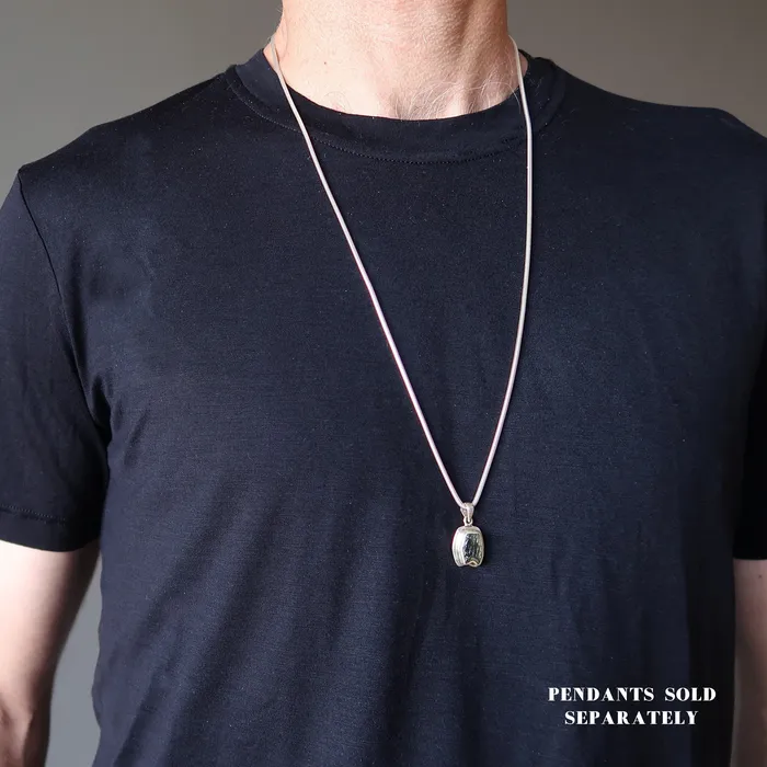 Necklaces Satin Crystals Sterling Silver Chain Necklace Deluxe Thick No Joke