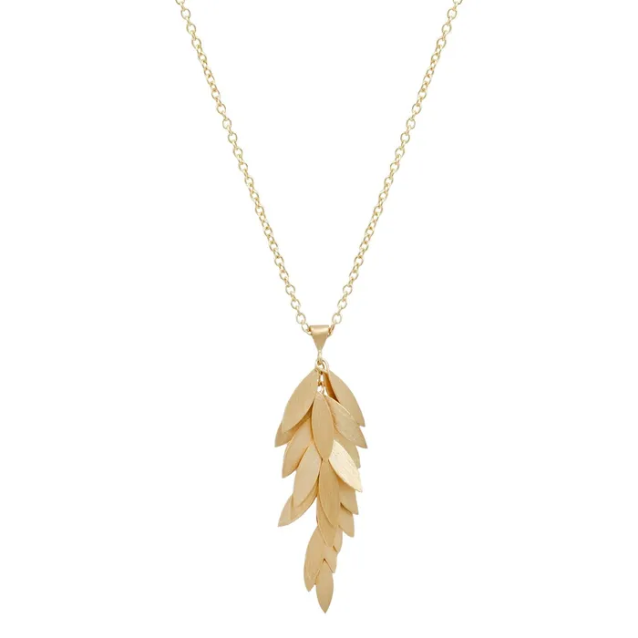 Necklaces Sia Taylor Golden Leaf Cluster Necklace