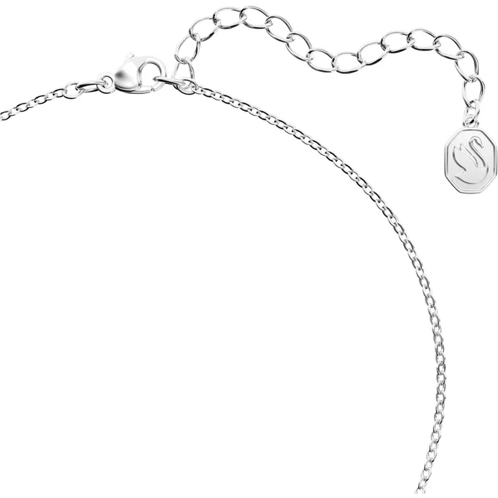 Necklaces Swarovski Swarovski Womens Pendant Necklace Signum Swan Rhodium Plated Long 5621098