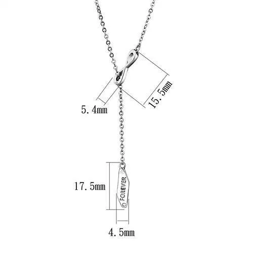 Necklaces TK2894 High polished no plating Stainless Steel Necklace with Top Grade Crystal in Clear Alamode