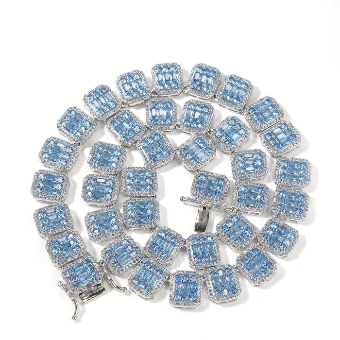 Necklaces VVS Jewelry Blue Diamondz Bling Custom Name Chain Necklace
