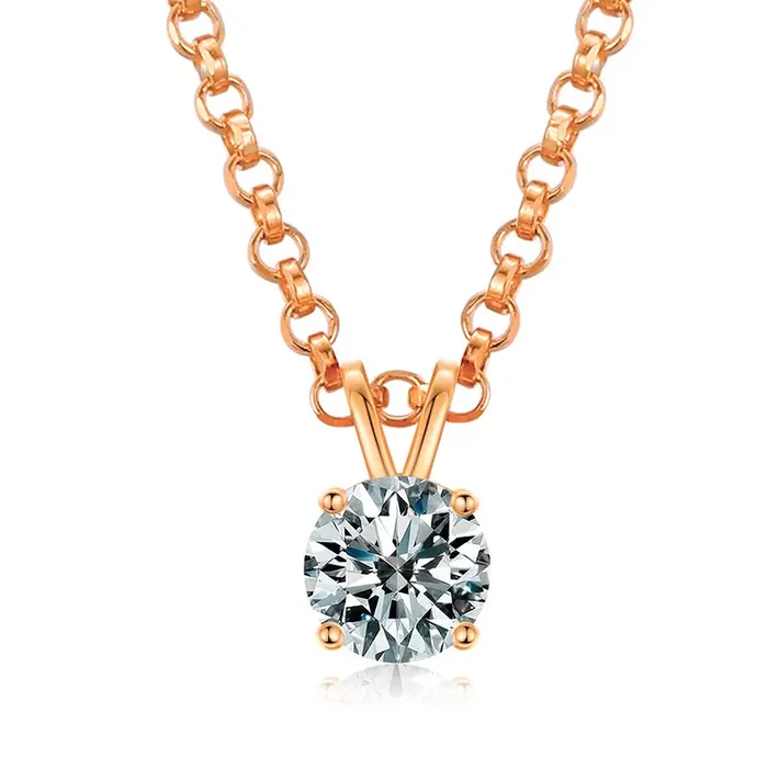 Necklaces VVS Jewelry VVS 925 Sterling Silver Moissanite Solitaire Pendant Necklace