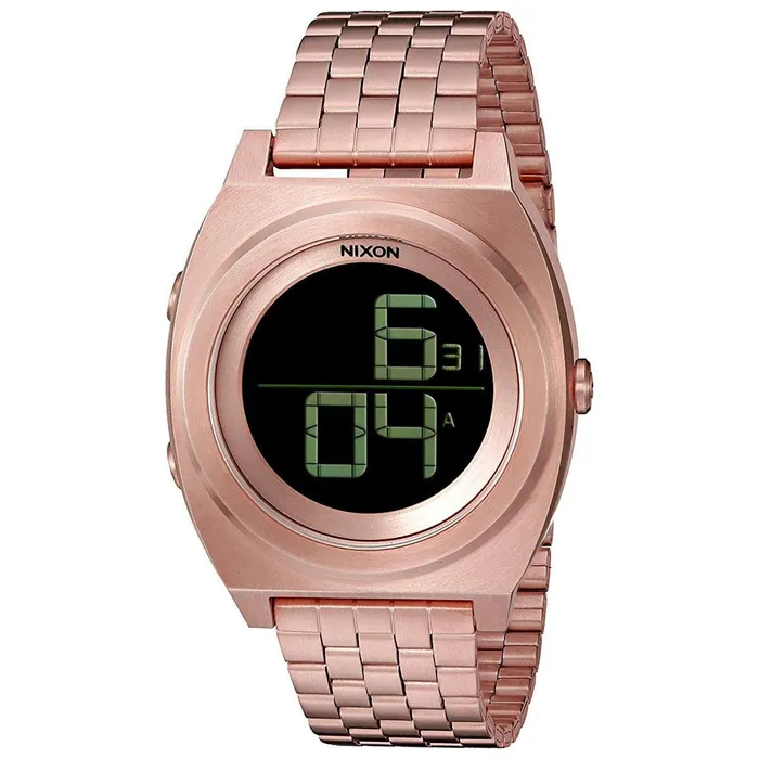 Nixon Bracelets Nixon Mens Digital Watch Time Teller Digi SS Rose Gold Bracelet A948897