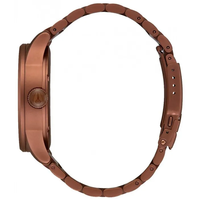Nixon Mens Japanese Quartz Watch Sentry Copper Dial Steel Bracelet A3563165 NIXON Bracelets