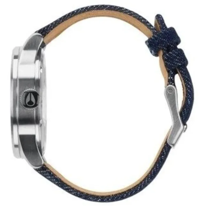 Nixon Mens Watch Sentry DayDate White Dial Blue Leather Strap Quartz A1051540 NIXON Watches