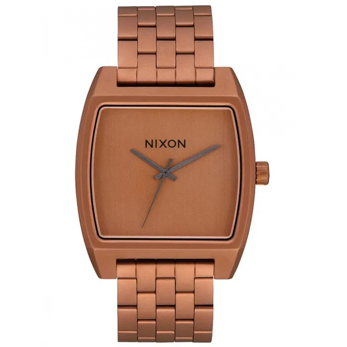 NIXON Nixon Mens Quartz Watch Time Tracker Matte Copper Dial Steel Bracelet A12453165 Bracelets