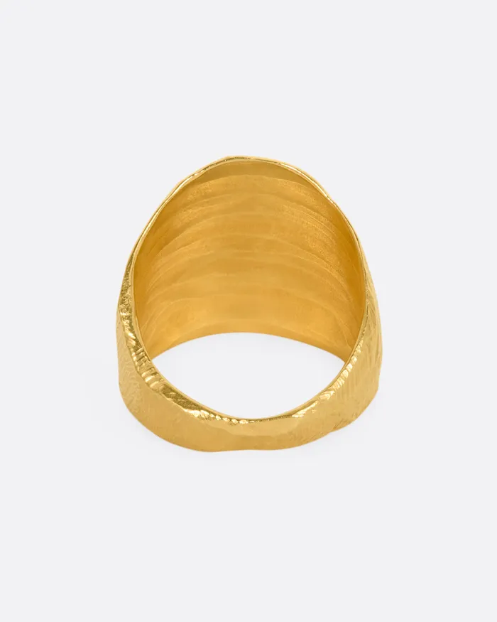 PAGE SARGISSON Rings Yellow Gold Angled Flat Band