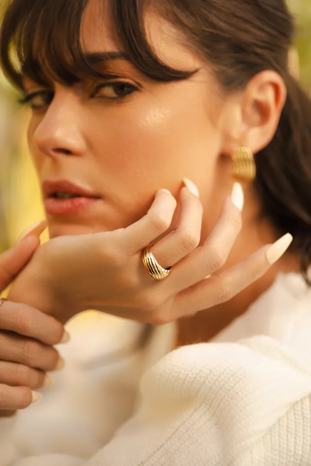 Penny Pairs Rings Florence Gold Ring