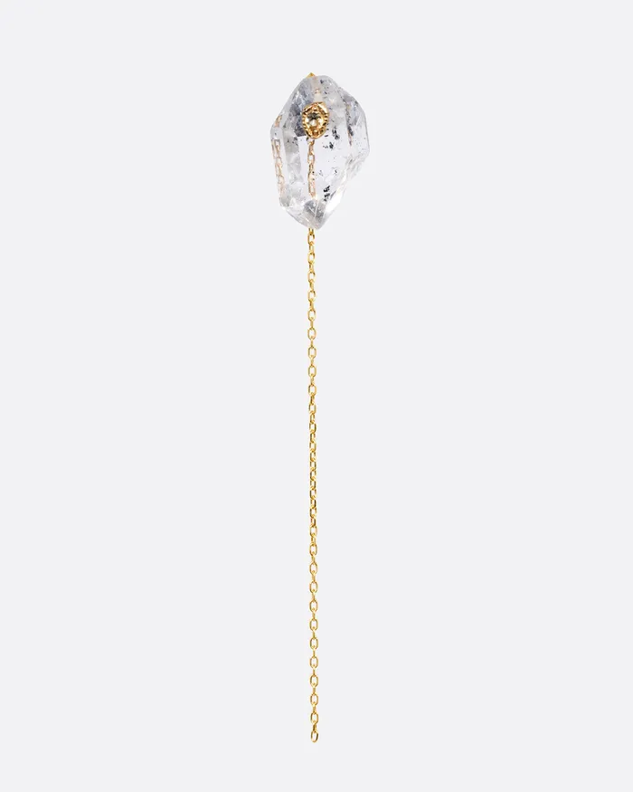 Pin and Chain Quartz Stud Earring MONAKA Earrings