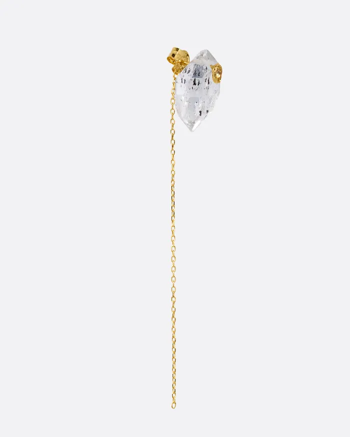 Pin and Chain Quartz Stud Earring MONAKA Earrings