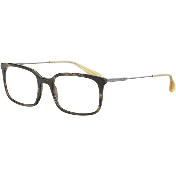 Prada Mens Eyeglasses Dark Horn Plastic Rectangular Frame PRADA 0PR16UV C9O1O155 Prada Rings