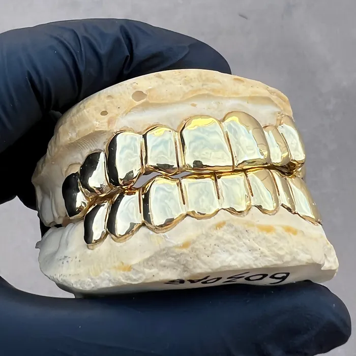 Real Solid 10K Gold or 14K Gold Teeth Permanent Cuts Perm Custom Grillz Bling Cartel PreStyled Sets