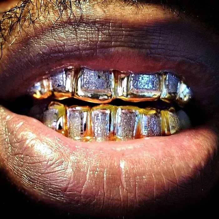 Real Solid 14K Gold TwoTone DiamondDust Custom Grillz Bling Cartel Admin Rings