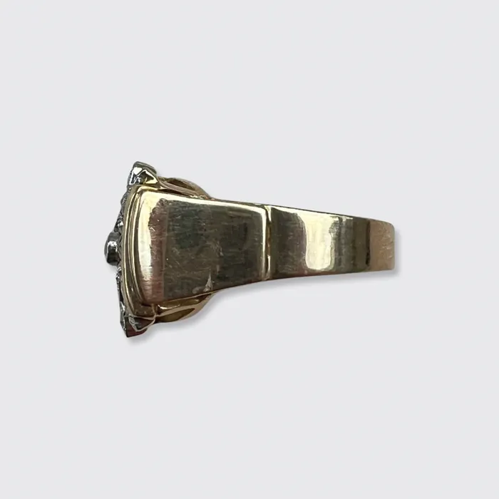 Retro RoseCut Diamond Tank Ring 21stfinds Rings
