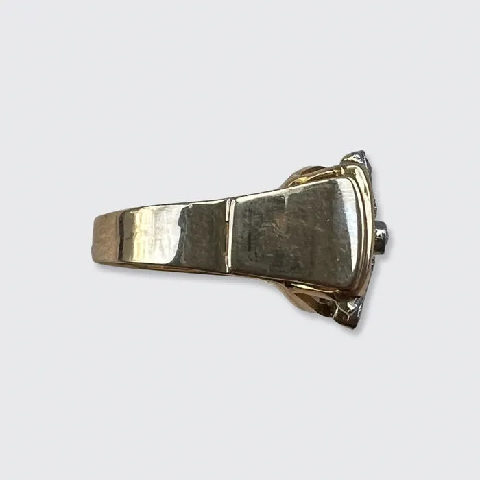 Retro RoseCut Diamond Tank Ring 21stfinds Rings