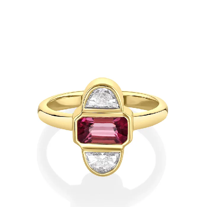 Rings 124ct Ruby Half Moon Diamond Ring Marrow Fine