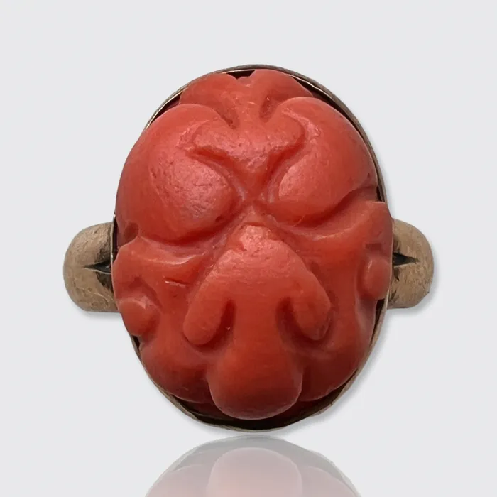 Rings 21stfinds Antique Carved Coral Ring