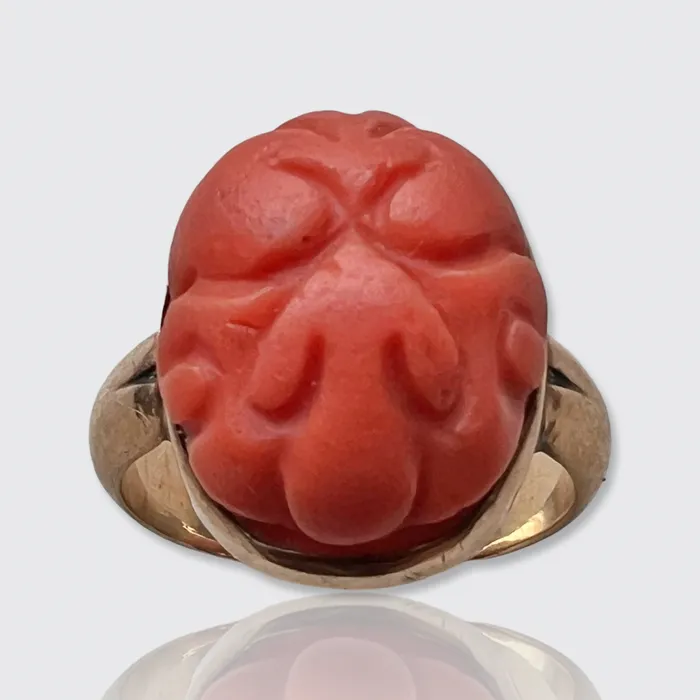 Rings 21stfinds Antique Carved Coral Ring