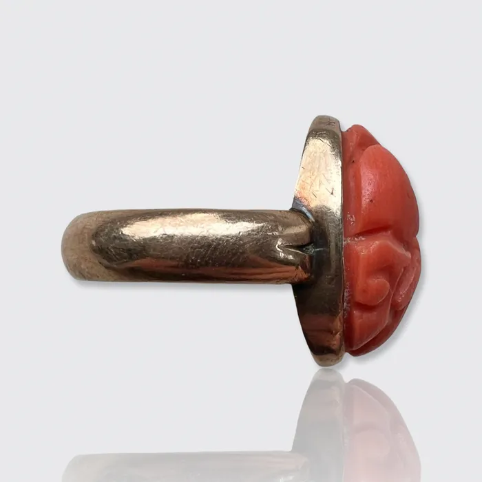 Rings 21stfinds Antique Carved Coral Ring