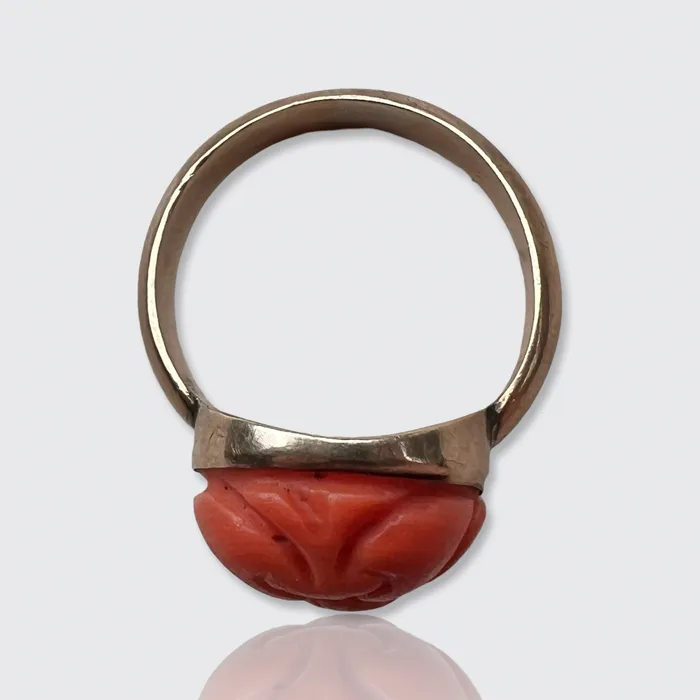 Rings 21stfinds Antique Carved Coral Ring