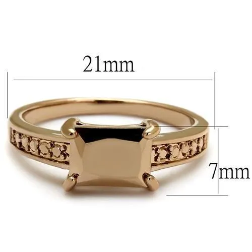 Rings Alamode 3W1197 IP Rose GoldIon Plating Brass Ring with AAA Grade CZ in Metallic Light Gold