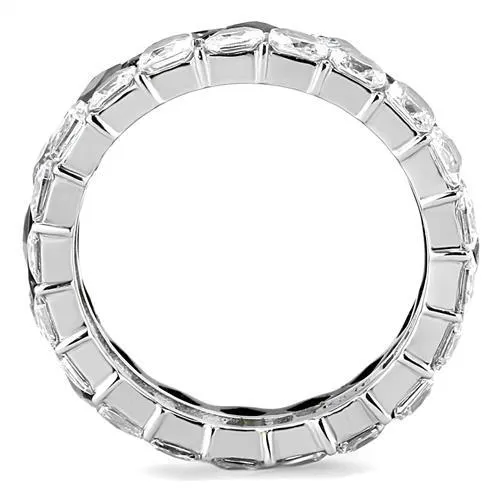 Rings Alamode TK3231 TwoTone IP Black Ion Plating Stainless Steel Ring with AAA Grade CZ in Black Diamond