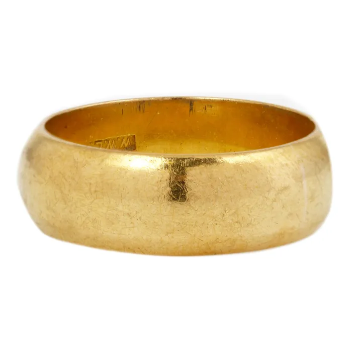 Rings Antique Vintage Jewelry Heavy Dome Gold Band