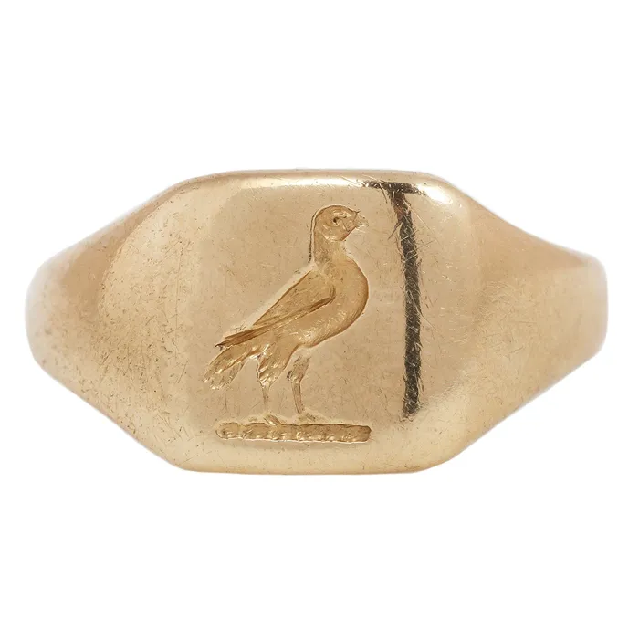 Rings Antique Vintage Jewelry Homing Bird Signet Ring